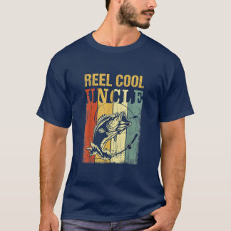 T-shirt Mens Reel Cool Uncle Fishing s, Fun Fête des pères
