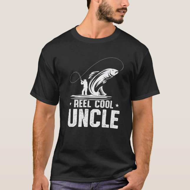 T-shirt Mens Reel Cool Uncle Pêche (Devant)