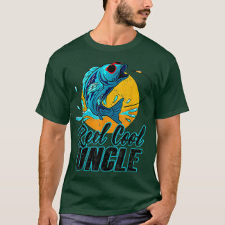 T-shirt Mens Reel Cool Uncle Pêche Lunettes de soleil Funn