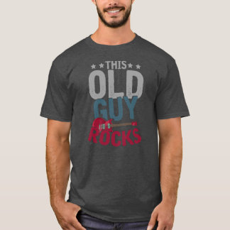 T-shirt Mens Retired Guitarist Rock Music Guitar Player