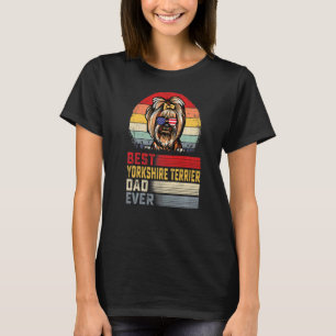 T-shirt Mens Retro Best Yorkshire Terrier Papa Jamais Père