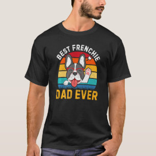 T-shirt Mens Retro Frenchie Papa Français Buldog Chien pèr