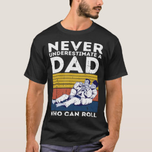 T-shirt Mens Retro Jiu Jitsu Papa BJJ Hommes Père Vintage