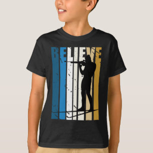 T-shirt Mens Retro Mens Biathlon Cible Tir Gun Winte