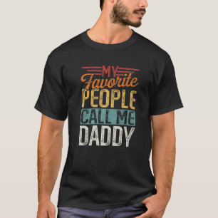 T-shirt Mens Retro Mes Gens Favoris M'Appelle Papa Fathe