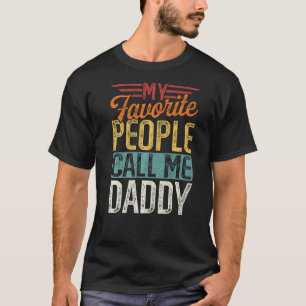 T-shirt Mens Retro Mes Gens Favoris M'Appelle Papa Fathe