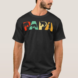 T-shirt Mens Retro Papa Ours Papa Drôle Ours Ours Papa Pèr