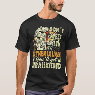 T-shirt Mens Retro Père Rex Saurus Fête des pères Christma