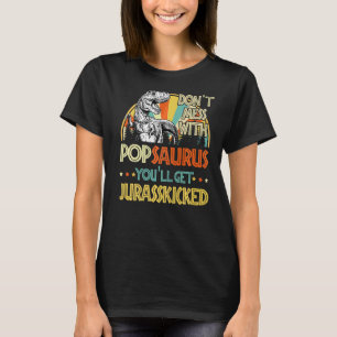 T-shirt Mens Retro Popsaurus Dinosaur Rex Père Vintage