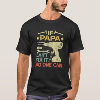 T-shirt Mens Retro Si Papa ne peut pas le réparer Personne
