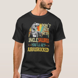T-shirt Mens Retro Unclesaurus Dinosaur Rex Père Vintage