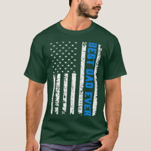 T-shirt Mens Retro US Meilleur papa 4 juillet jamais père 