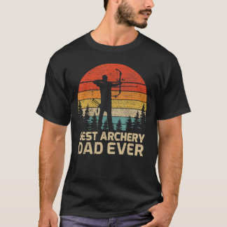 T-shirt Mens Retro Vintage Best Archery Dad Ever Father's 