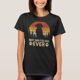 T-shirt Mens Retro Vintage Best Shih Tzu Papa Jamais Père