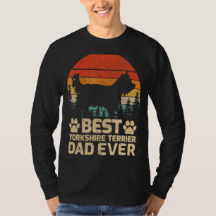 T-shirt Mens Retro Vintage Best Yorkshire Terrier Papa Jam