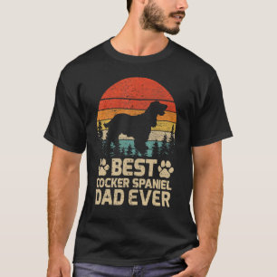 T-shirt Mens Retro Vintage Meilleur Cocker Espagnol Papa J