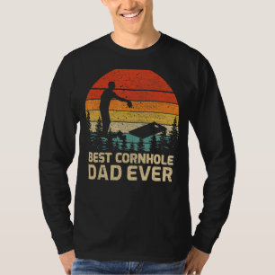 T-shirt Mens Retro Vintage Meilleur Cornhole Papa Jamais P