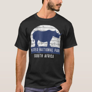 T-shirt Mens Rhino Sud-Africain Safari National Park T Sh