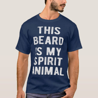 T-shirt Mens sa barbe est mon esprit animal