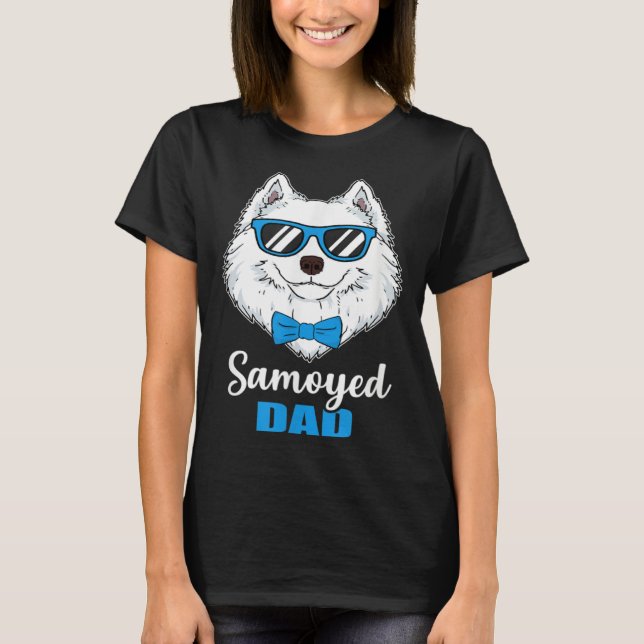 T-shirt Mens  Samoyed Dad  Idea Proud Dog Owner (Devant)