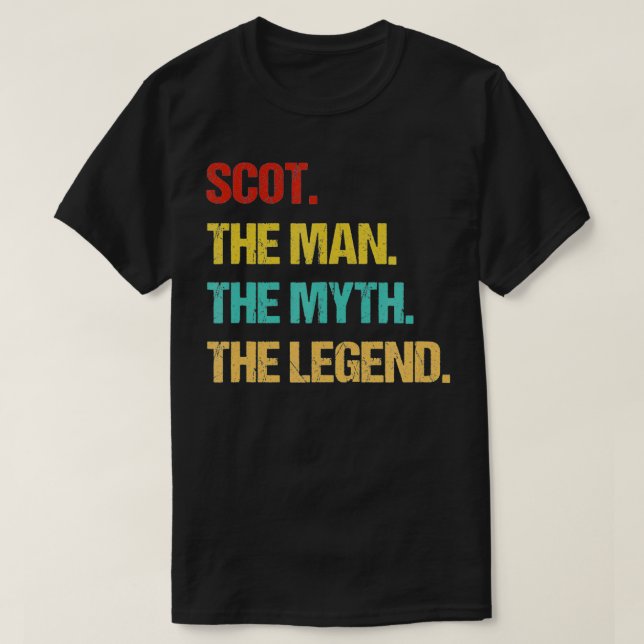 T-shirt Mens Scot L'homme le mythe La légende (Design devant)