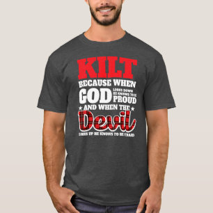 T-shirt Mens Scottish Kilt Scotsman Kilts