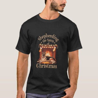 T-shirt Mens Shepherding Spirit German Shepherd Christmas 
