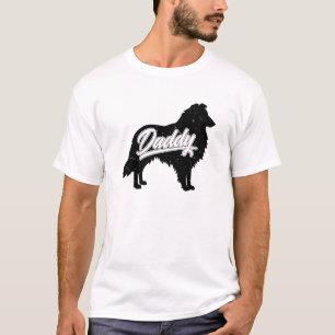T-shirt Mens Shetland Sheepdog Daddy Papa Fathers Of Shetl