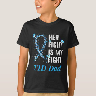 T-shirt Mens Son combat est mon combat T1D Papa Type 1 Dia