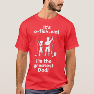 T-shirt Mens Son plus grand père, pêchant un poisson