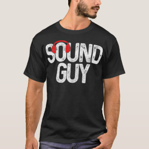 T-shirt Mens Sound Guy Headphones Audio Engineer Sound Tec