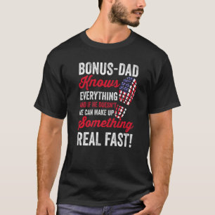 T-shirt Mens Stepdad connaît tout le drapeau américain Bon