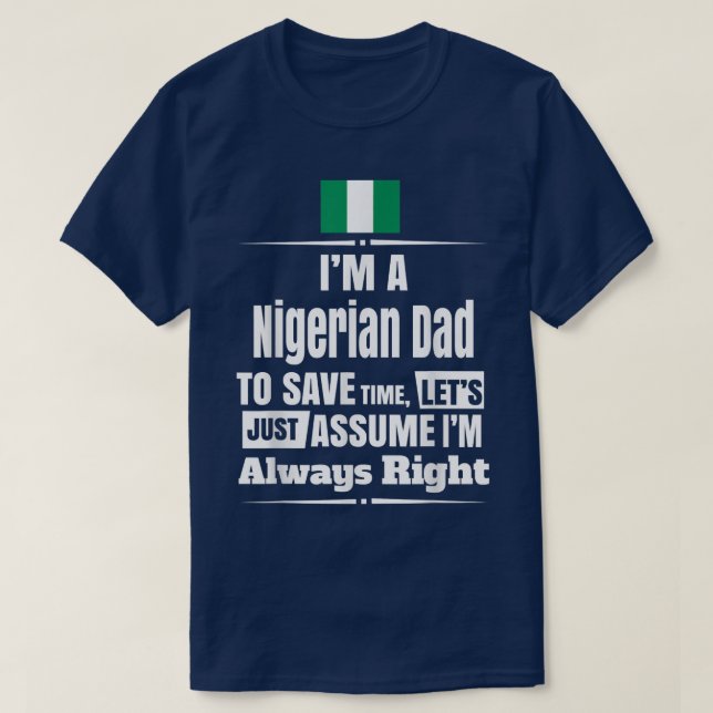 T-shirt Mens Storecastle Je suis Nigérian Papa Drôle Père (Design devant)