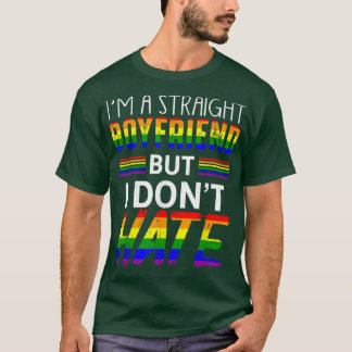 T-shirt Mens Straight Petit Ami Ne Haïssez Pas LGBTQ Fiert