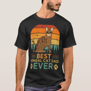 T-shirt Mens Style Rétro Meilleur Bengale Chat Papa Jamais