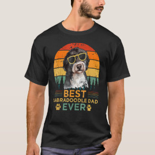 T-shirt Mens Style Rétro Meilleur Labradoodle Papa Jamais