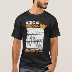 T-shirt Mens Sudoku Puzzle Résoudre Pour Un Maître Sudoku