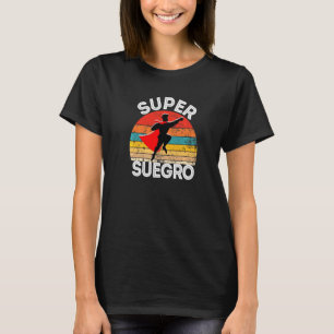 T-shirt Mens Super Suegro Espagnol Père En Droit Héros Ave