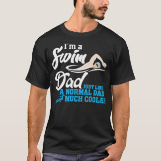 T-shirt Mens Swim Papa Drôle cadeau pour nager Papa Tee