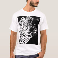 Mens T Shirts Pop Art Modèle Animaux Leopard
