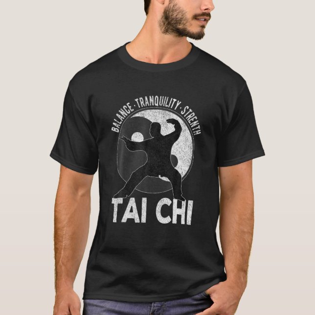 T-shirt Mens Tai Chi Grandpa Yin Yang Arts martiaux Taiji  (Devant)