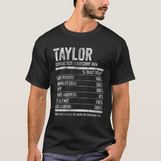 T-shirt Mens Taylor Nutrition Nom personnalisé Nom amusant