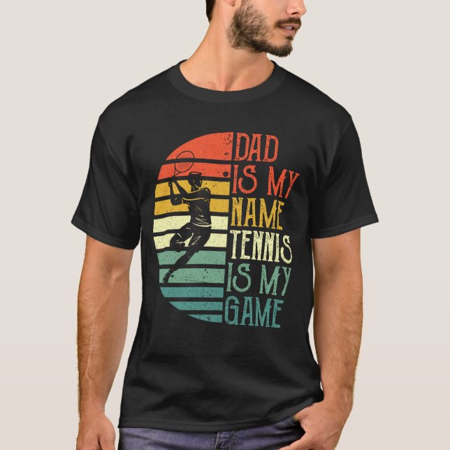 T-shirt Mens Tennis Papa Fête des pères Cadeau pour papa p (Devant)