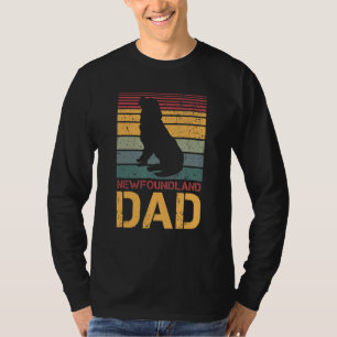 T-shirt Mens Terre-Neuve Papa Chien Chien Chien Vintage Ch