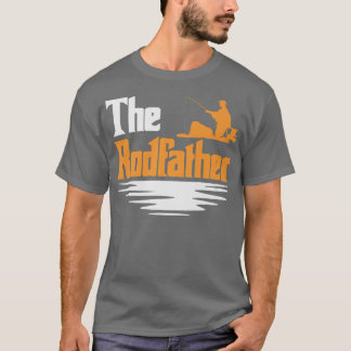 T-shirt Mens The Rodfather Funny Mens Fishing Fisherman