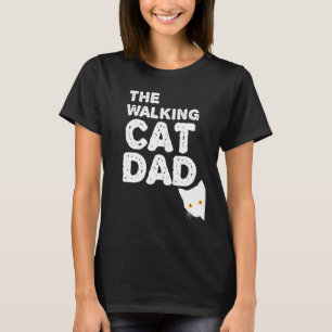 T-shirt Mens The Walking Chat Papa - Best Catdad Prend Son