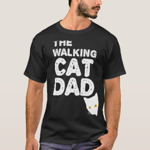 T-shirt Mens The Walking Chat Papa - Best Catdad Prend Son