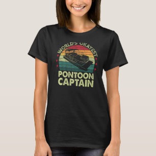 T-shirt Mens The Worlds Okayest Pontoon Capitaine Grandpa 