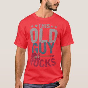 T-shirt Mens This Old Guy Rocks Musique Guitariste Musicie