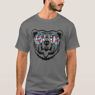 T-shirt Mens Trans Papa ours Fier Papa Ally Transgenre Ra